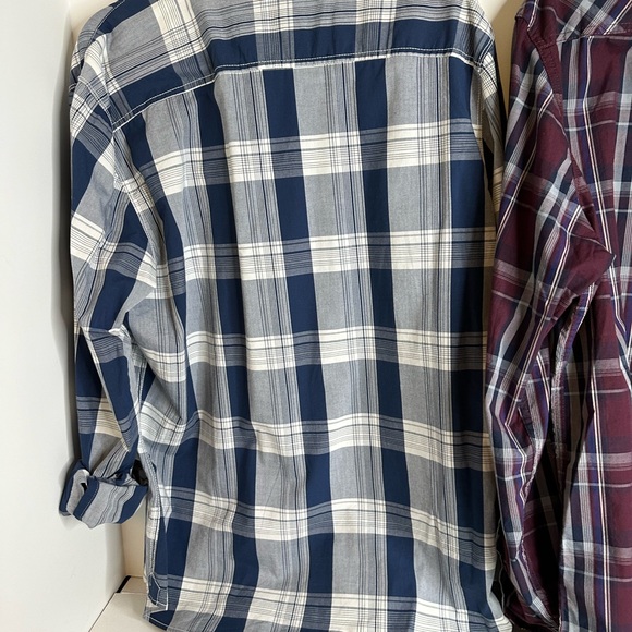 Men’s (2) American Rag long sleeve 100% cotton shirts button down SZ X-LG - Picture 10 of 12